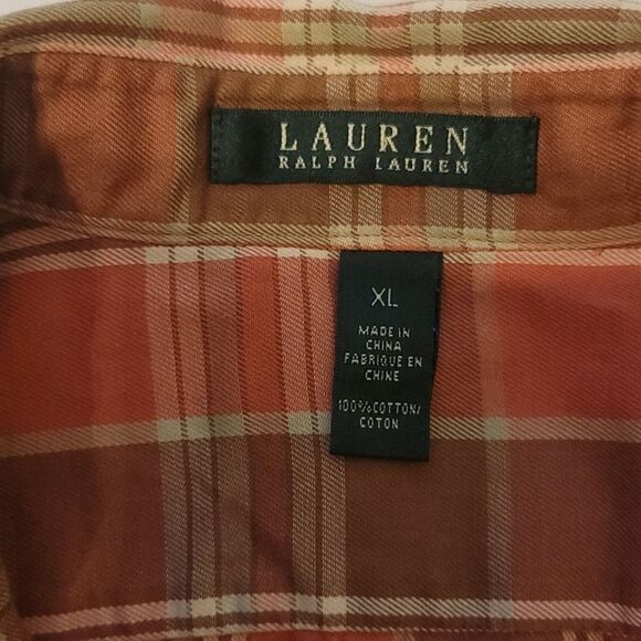 Lauren ralph lauren plaid shirt size large. - Picture 10 of 11